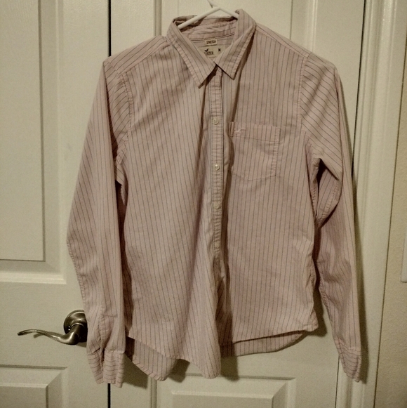 Women's Y2K Academiacore Pink Striped Button Up Shirt - Picture 1 of 9